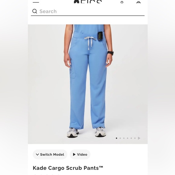 Figs Pants - Figs Technical Collection Scrub size XXL P Kade cargo ceil blue